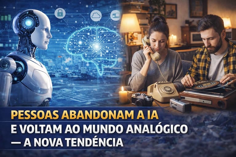 📱 Pessoas Abandonam a IA e Voltam ao Mundo Analógico — A Nova Tendência