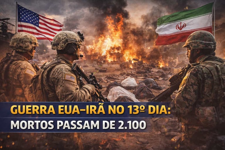 Guerra EUA–Irã no 13º Dia: Mortos Passam de 2.100