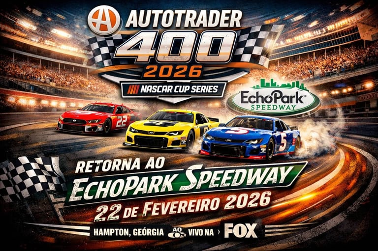 Autotrader 400 2026: NASCAR Cup Series Retorna ao EchoPark Speedway em 22 de Fevereiro