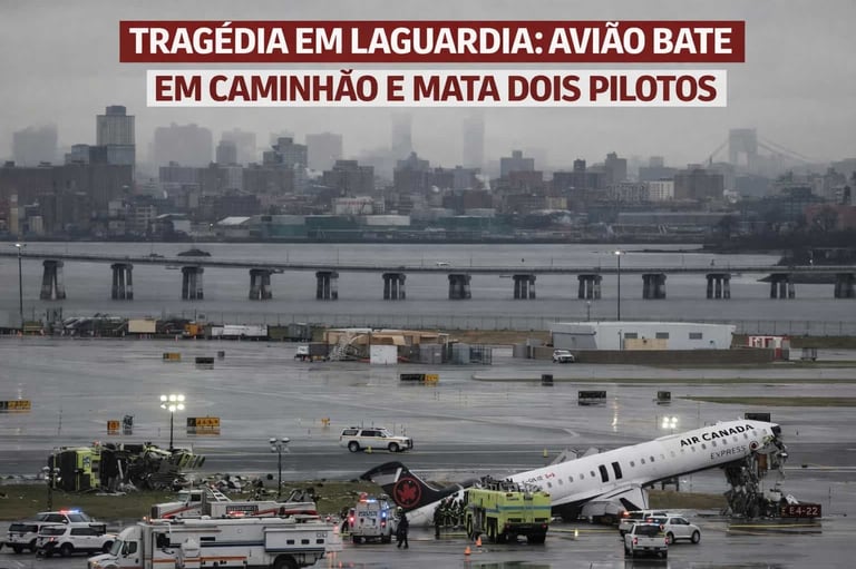 Tragédia em LaGuardia: Avião Bate em Caminhão e Mata Dois Pilotos