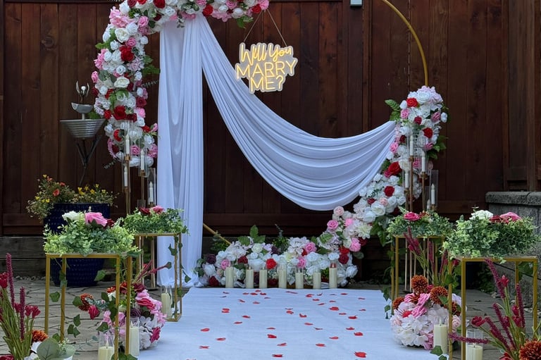 Elegant wedding reception decor by Kashta Events, Vancouver BC