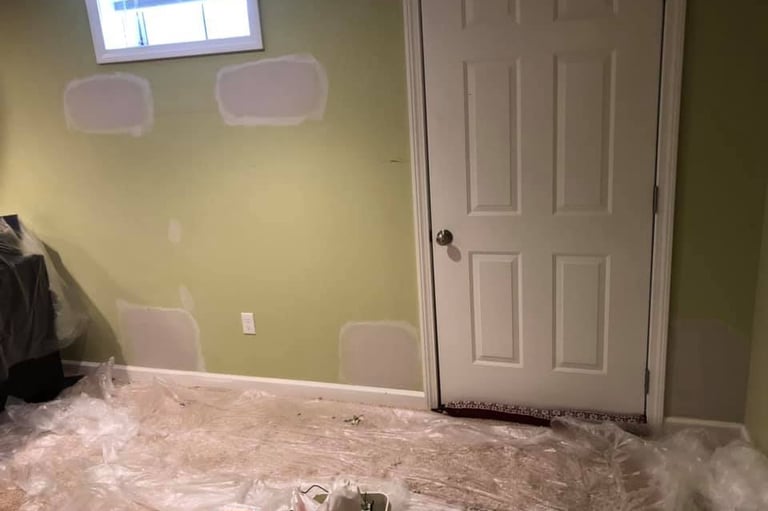 drywall Patch repair holes in the wall