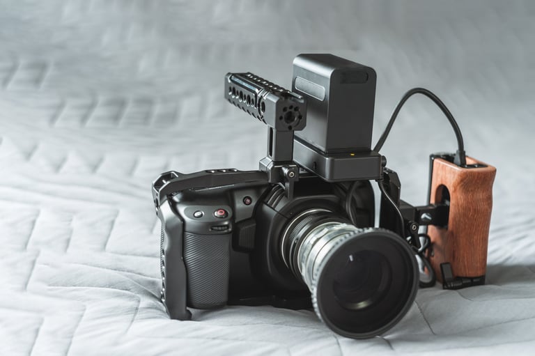 photo d'un set-up de caméra + objectif
