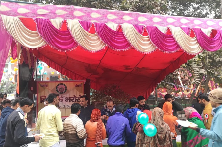 food distribution on republic day