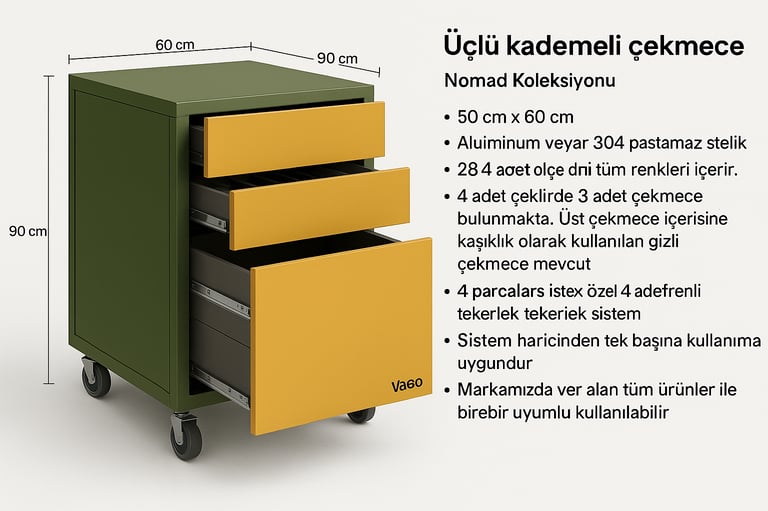 modüler dış mekan mutfaklar için çekmece modülü- hava koşullarından etkilenmez