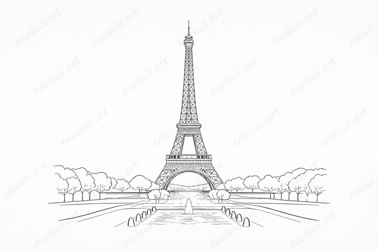 Minimalist Eiffel Tower