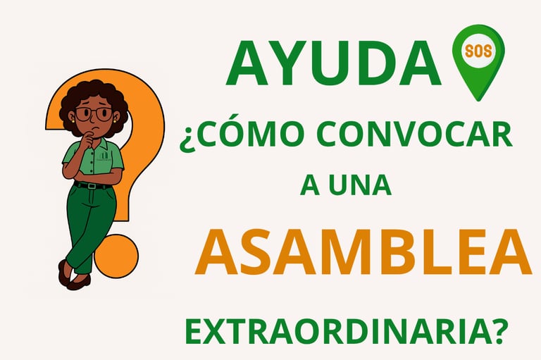 duda sobre ¿el paso a paso para convoca a una asamblea extraordinaria?