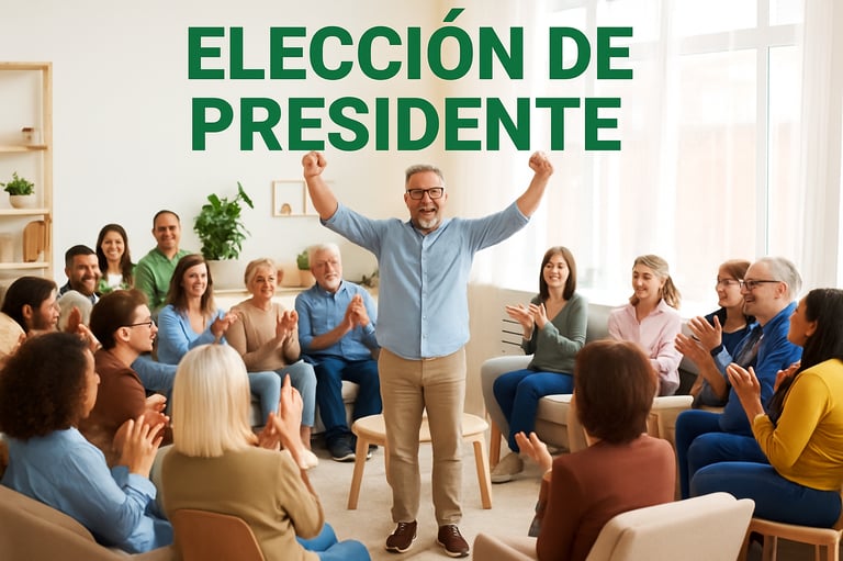 Presidente de la Junta de Propietarios elegido en Asamblea y dispuesto a asumir la responsabilidad