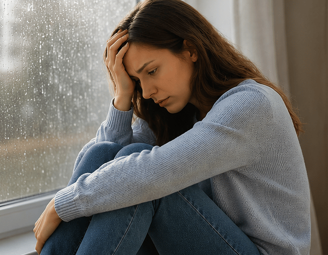 Photo qui représente une personne en difficultés