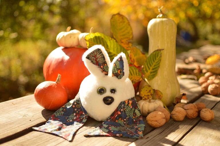 Peluche artisanale unique coloree