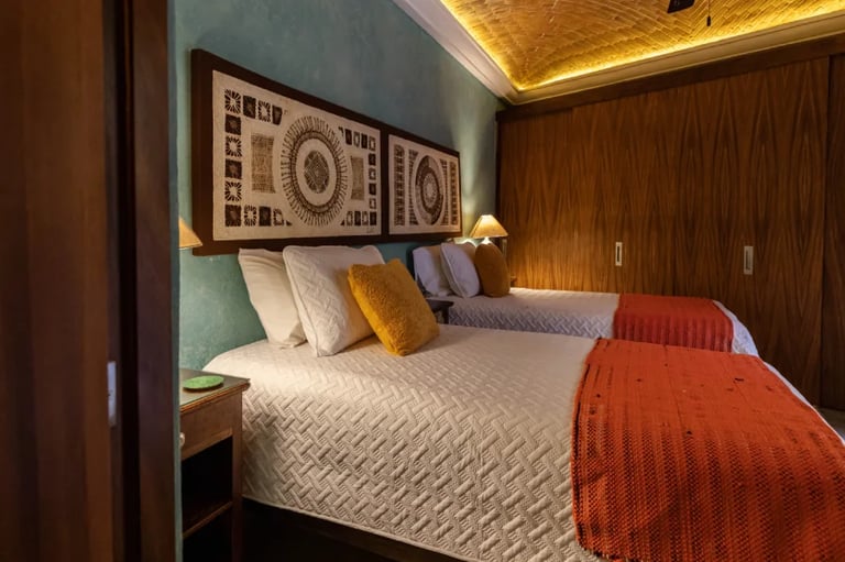 beautiful bedroom on main level of the house in san miguel de allende