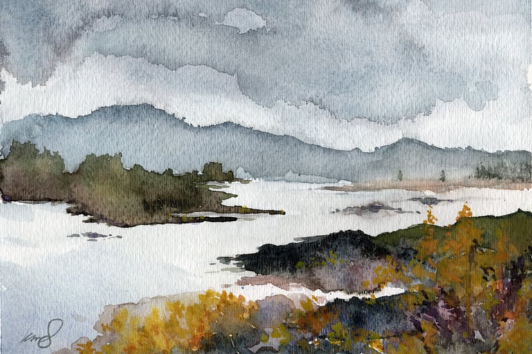 Splash of Ochre – Painting by Katy Maria Shimp
