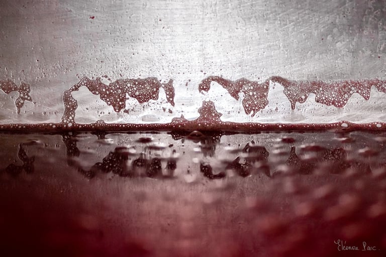 photographie vinification détail cuve inox écoulement Éléonore Parc photographe d’art Bourgogne
