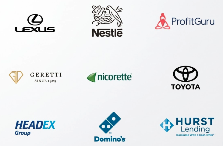 toyota nestle profitguru geretti nicorette toyota headex dominos hurst lending