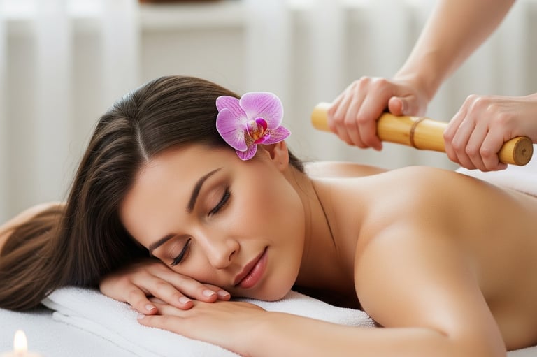 Massagem em Bambú