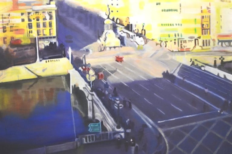 Yellow & Lavender O'Connell Bridge & Street