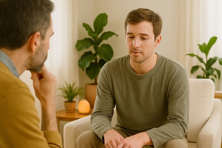 Homme en accompagnement sur la blessure de l'abandon et la dépendance affective à Lyon