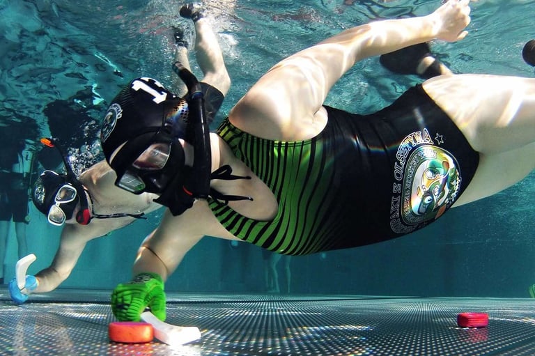 Underwater hockey players competing at UW Olsztyn CUP 2026