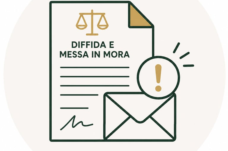 Icon of a legal letter with a balance scale and an exclamation point, representing a formal notice or warning.