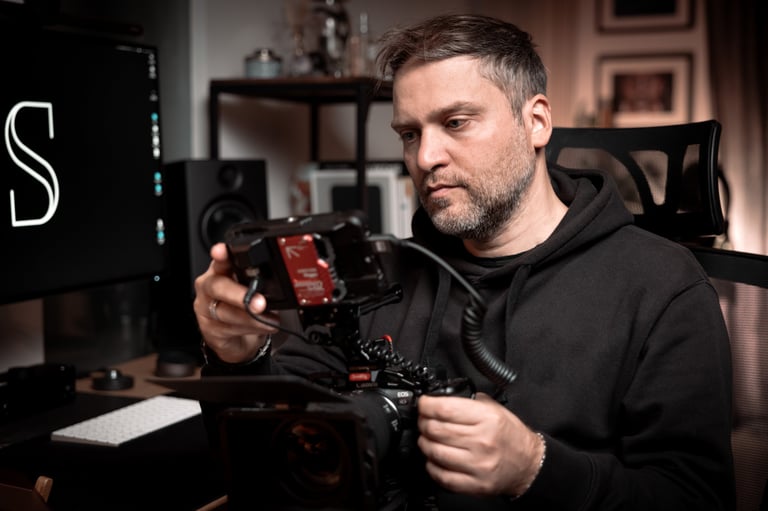 Salvatore con la Camera in mano.