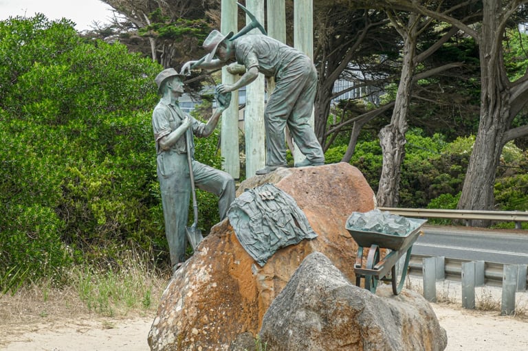Memorial for the builders of the Great Ocean Road