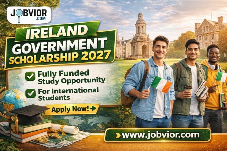 Ireland Government Scholarship 2027 fully funded study opportunity for international students with I