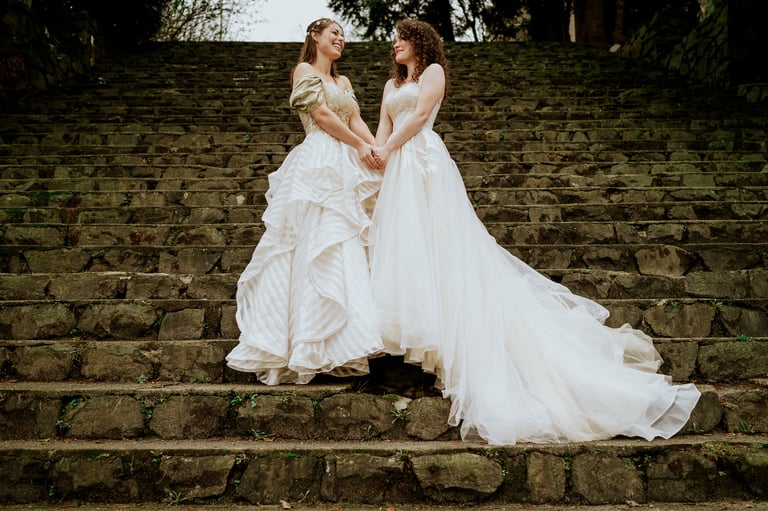 vancouver wedding photography lgdtq couple holding hands