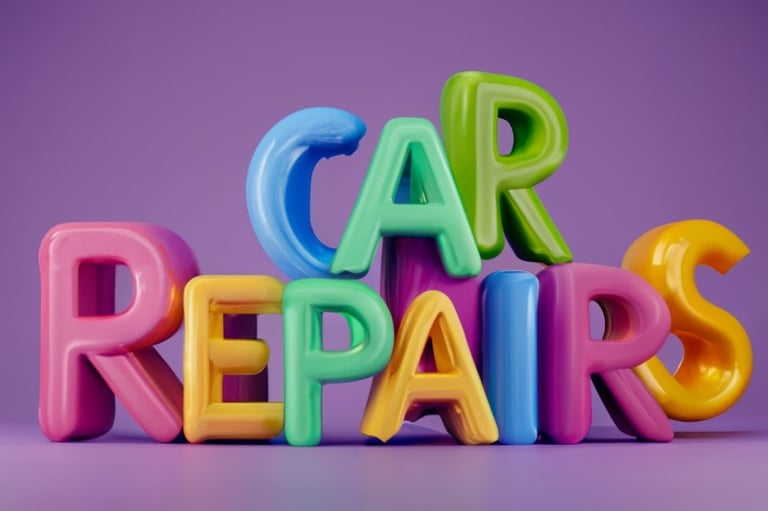 a sign with the words "car repairs"