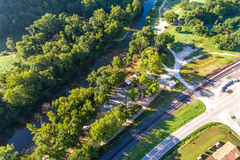 Business photograph taken by drone in Lanagan, Missouri 