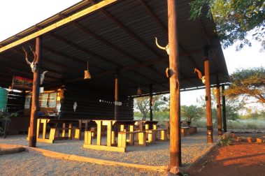 Communal area at Albizia self catering safari tents and glamping in Hluhluwe