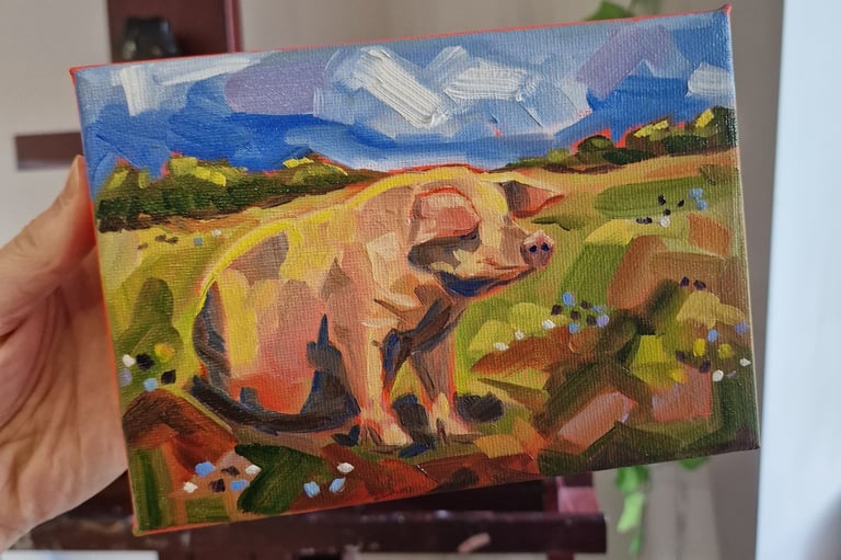 cat art UK, pet paintings Dorset, Dorset, Poole, UK art, award winning artist, landscape artist 