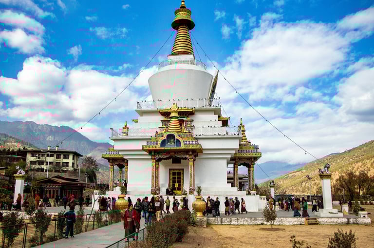 National Memorial Chorten, Buddhist temple in Thimphu, Bhutan
