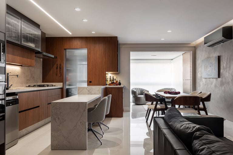 Living integrado - MS Arquitetura