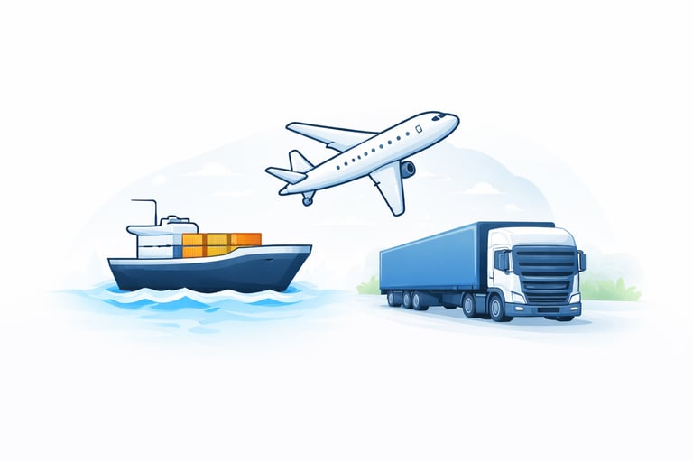 Tipo de transporte para una mudanza internacional