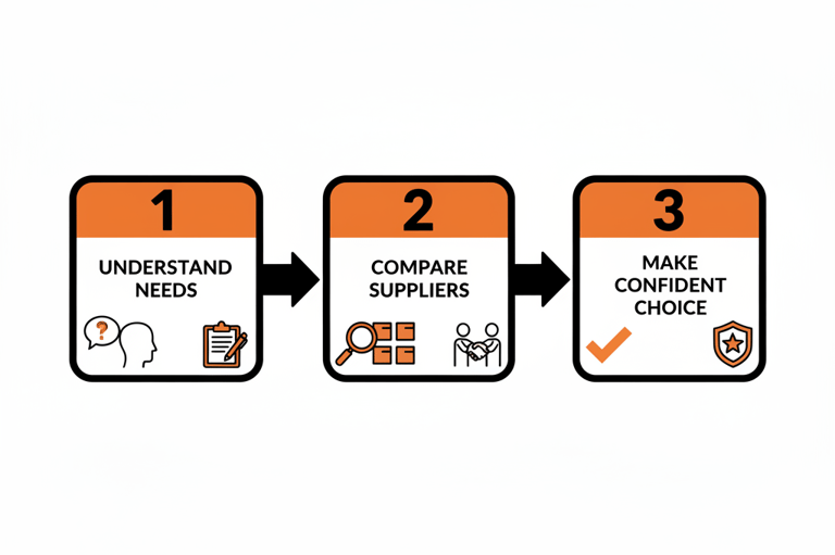 Three-step independent consultancy process for choosing business connectivity suppliers