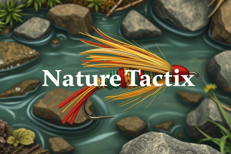  illustration of a paracord fishing fly