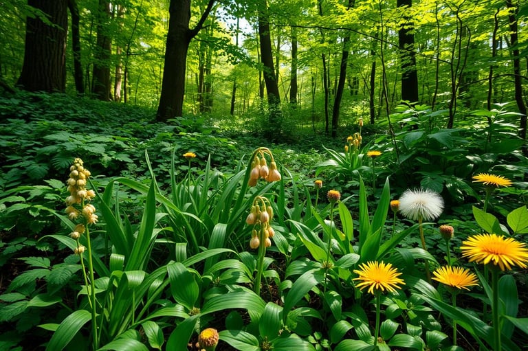 common edible plants in woods