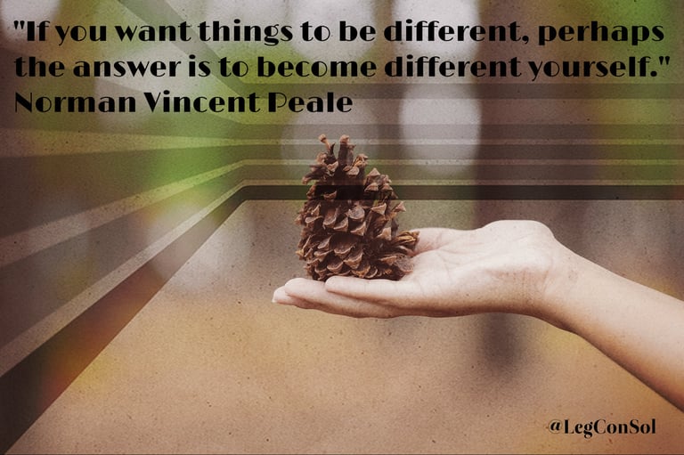 "If you want things to be different, perhaps the answer is to become different yourself. Norman Vin