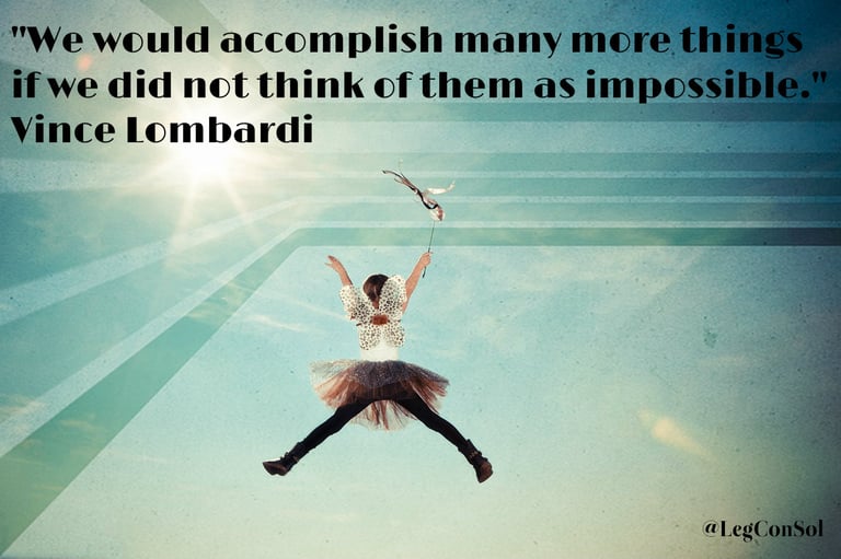 We would accomplish many more things if we did not think of them as impossible. Vince Lombardi