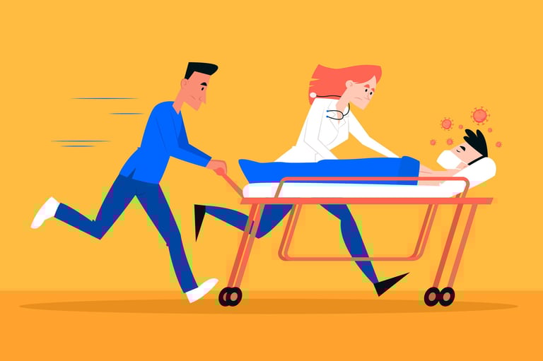 Illustration de prise en charge d’un patient en situation de crise