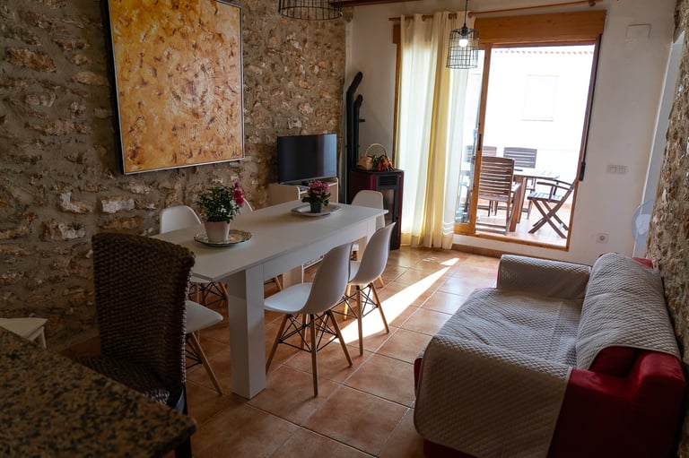 Comedor en la segunda planta de Carmens Rural, Sant Jordi