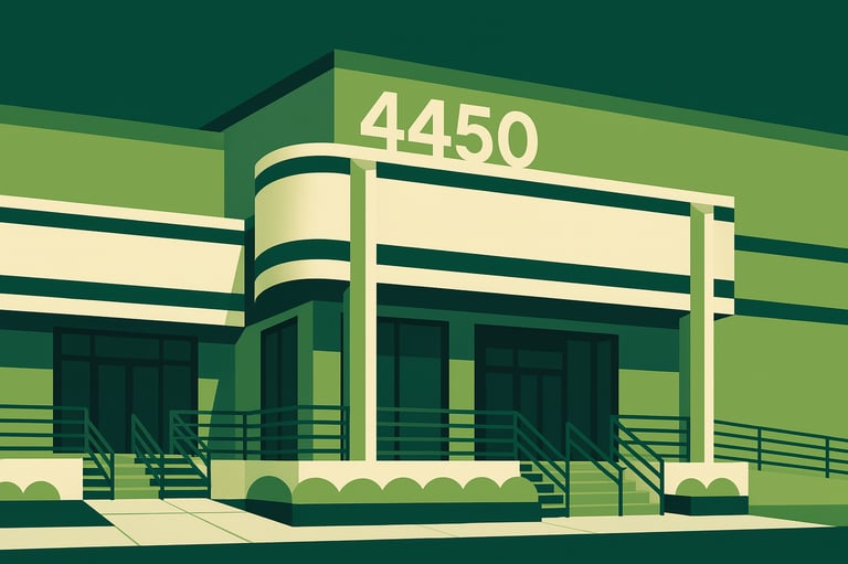 A tampa commercial industrial warehouse illustration