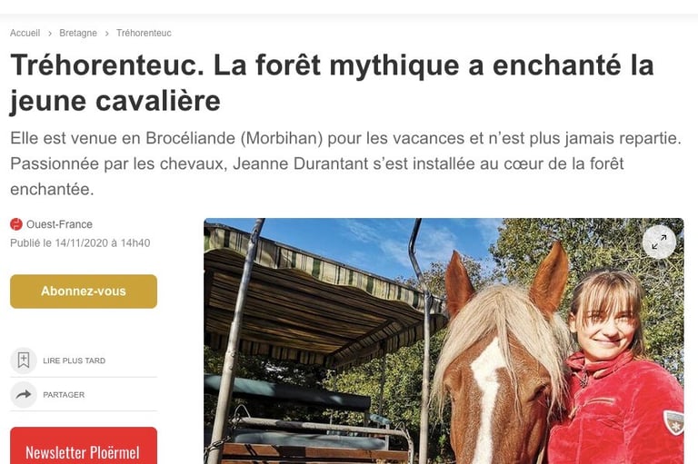 balade calèche forêt de Brocéliande