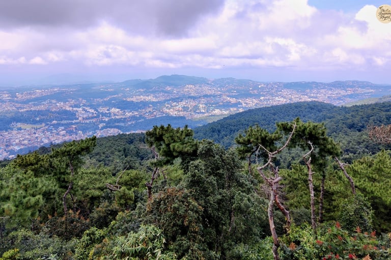 A bird's-eye view of Shillong - captured from the majestic Shillong Peak.