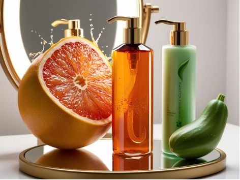 dầu gội bưởi và gel tắm bí đao