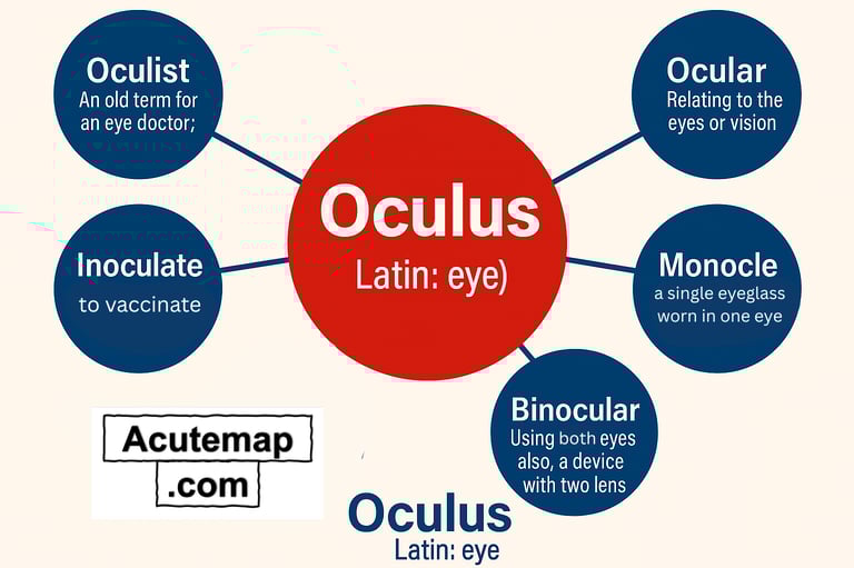 Oculus root word chart from Word Power Made Easy Book