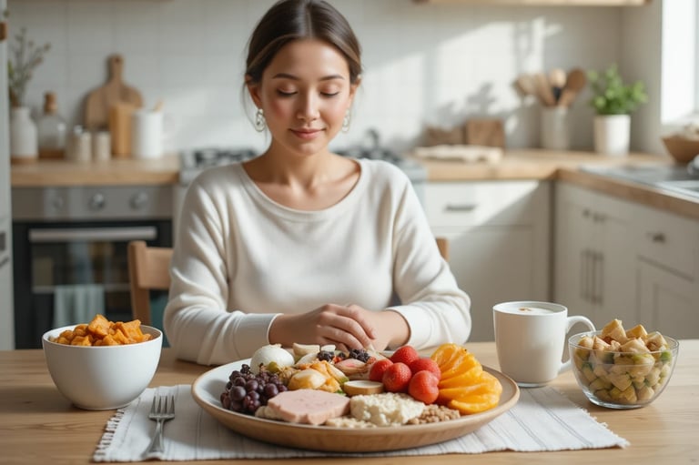 Desayuno saludable y equilibrado para mantener un peso saludable,