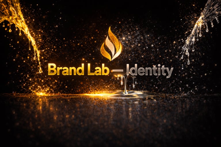 Brand Lab identity visual showing structured branding system for hospitality business positioning