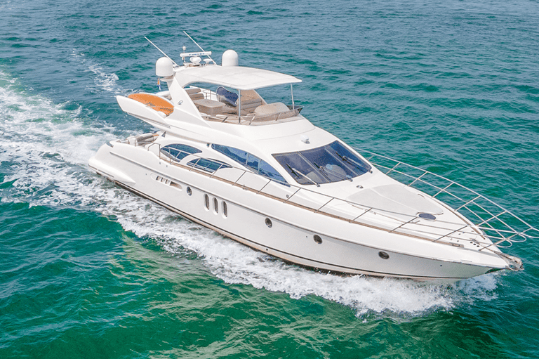 Azimut 65FT yacht rental Miami for up to 13 guests with premium experience