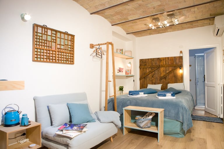 Bedroom at Studio Paolina 1 holiday home in Rome city center